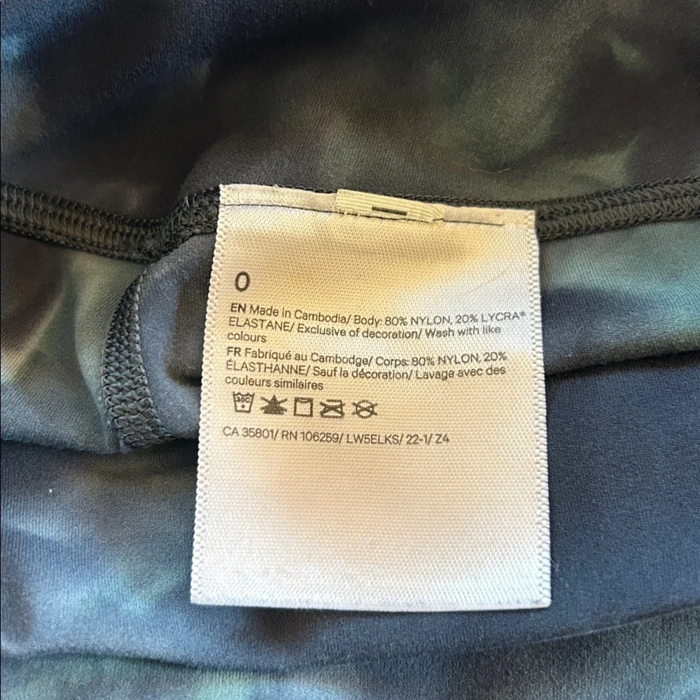 Lululemon‎ Align High Rise Pant 25” Diamond Dye Tidewater Teal Size 0